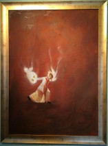 Elddansare röd 50X70 såld